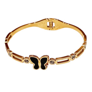 Butterfly Crystal Metal Circle Fashion Bracelet