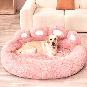 Fluffy Dog Bed Plush Kennel Accessories Pet Products Large Dogs Beds Bedding Sofa Basket Small Mat Cats Big Cushion Puppy Pets