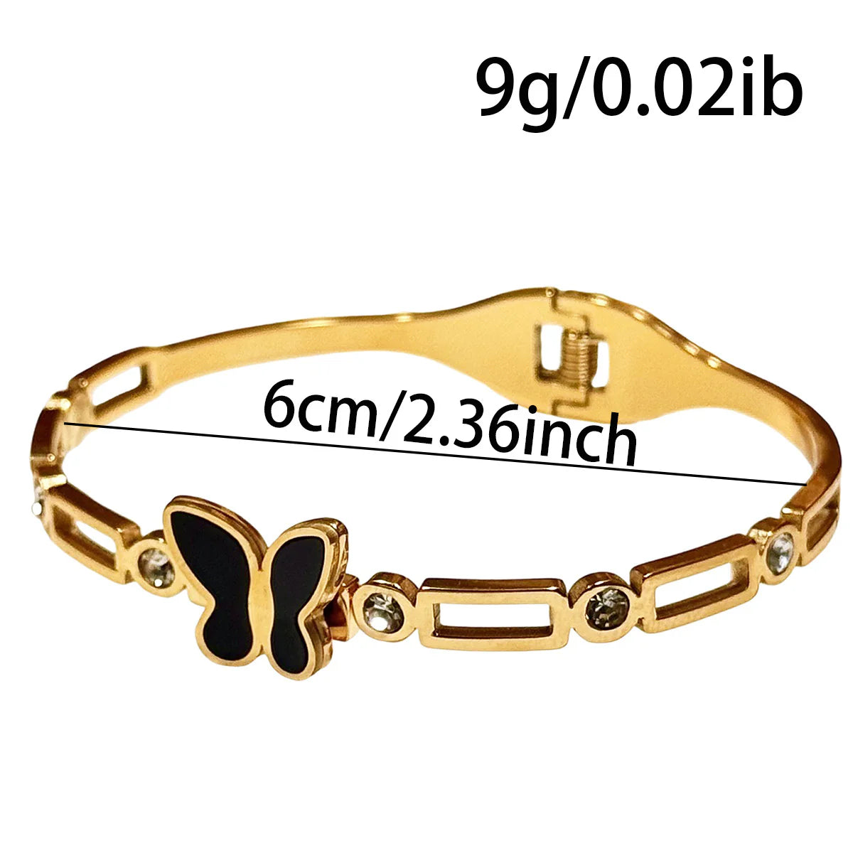 Butterfly Crystal Metal Circle Fashion Bracelet